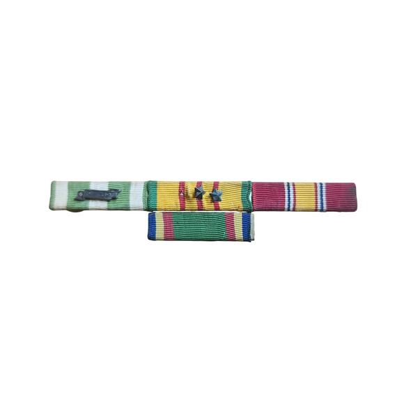 Vietnam Era US Army 4 Ribbon Bar Set – Service Medal Awards w/ Stars & Clasp - Picture 3 of 3